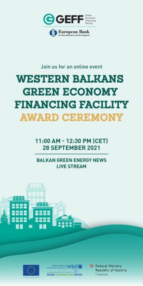 Green Energy Financing Facility (GEFF) Award Ceremony for the Western Balkans