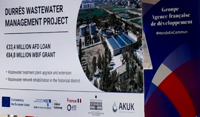 European Union and France to provide Durrës with a new wastewater treatment system