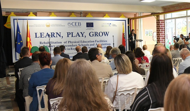 Improved conditions for teaching and sports in North Macedonia